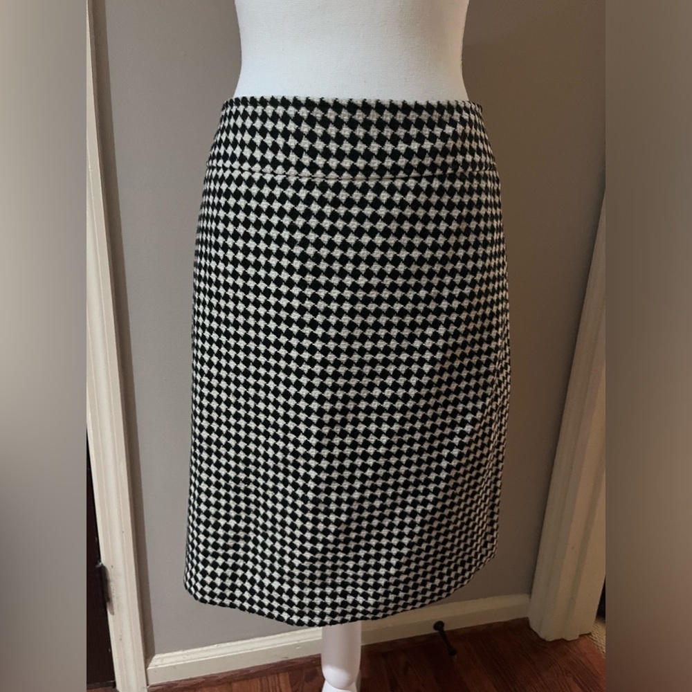 Talbots 4P Houndstooth pencil skirt